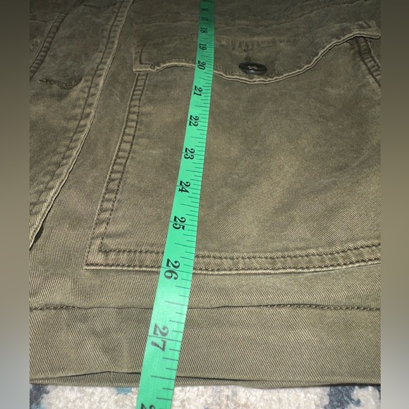 Lucky Brand Military Jacket M Cinched Waist Utility Army Olive Green Zip - Picture 13 of 13